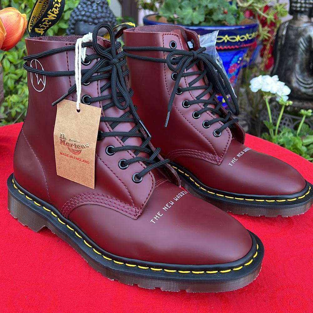 🏴󠁧󠁢󠁥󠁮󠁧󠁿 New MIE Dr. Martens Cherry Red 1460 Boots UK 7 - Picture 5 of 17